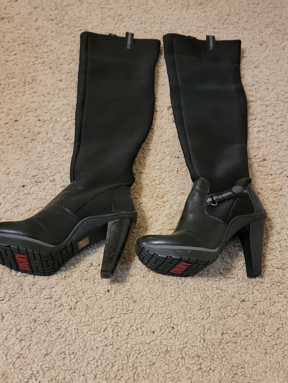 DKNY Black Over-the-Knee Heeled Boots